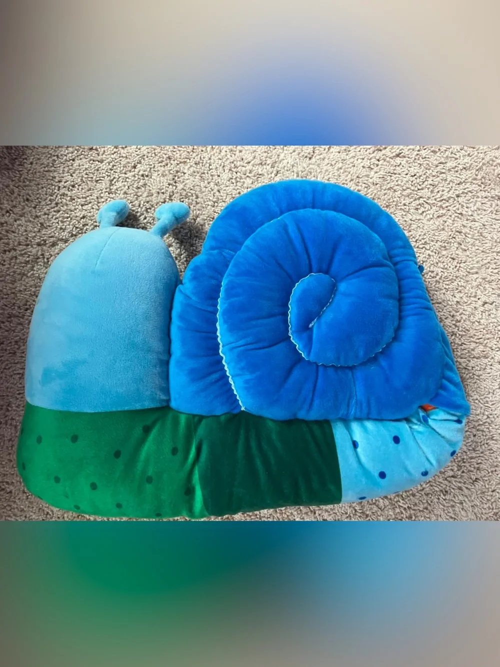 IKEA Brummig Cushion Snail Colorful Plush Snail Pillow - Blue, Green, Teal